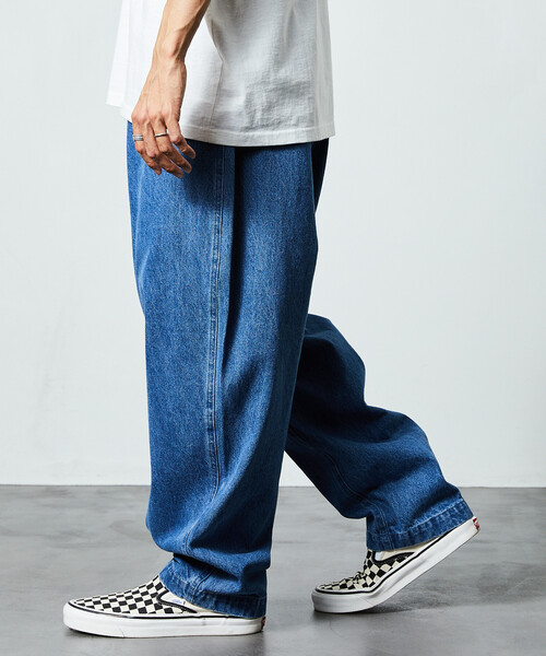 限定展開 FREAK'S STORE OUTDOORS/フリークスアウトドアーズ ワイドシルエット クライミングパンツ/デニム/チノ（デニムパンツ）｜FREAK'S STORE（フリークスストア）