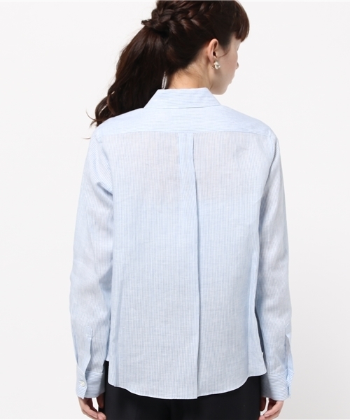 La TOTALITE（ラトータリテ）の「フレンチリネン2WAYシャツ（シャツ/ブラウス・レディース・サックスブルー/ピンク系その他/オレンジ・FREE）」の6枚目の写真