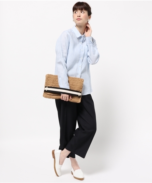 La TOTALITE（ラトータリテ）の「フレンチリネン2WAYシャツ（シャツ/ブラウス・レディース・サックスブルー/ピンク系その他/オレンジ・FREE）」の7枚目の写真