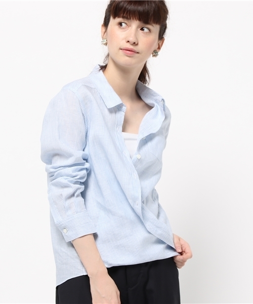 La TOTALITE（ラトータリテ）の「フレンチリネン2WAYシャツ（シャツ/ブラウス・レディース・サックスブルー/ピンク系その他/オレンジ・FREE）」の14枚目の写真