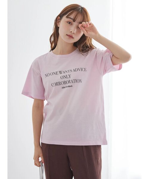 AMERICAN HOLIC（アメリカンホリック）の「ヴィンテージライクロゴカットソー②（Tシャツ/カットソー・レディース・ピンク/サックスブルー/チャコールグレー・M/L）」の18枚目の写真