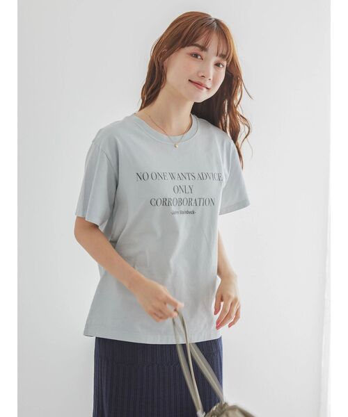 AMERICAN HOLIC（アメリカンホリック）の「ヴィンテージライクロゴカットソー②（Tシャツ/カットソー・レディース・ピンク/サックスブルー/チャコールグレー・M/L）」の12枚目の写真