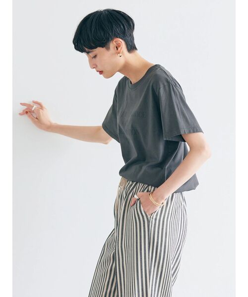 AMERICAN HOLIC（アメリカンホリック）の「ヴィンテージライクロゴカットソー②（Tシャツ/カットソー・レディース・ピンク/サックスブルー/チャコールグレー・M/L）」の8枚目の写真