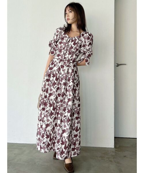 dazzlin（ダズリン）の「メープルフラワーパイピングワンピース（ワンピース・レディース・レッド/グレー/ブラック・MEDIUM/SMALL）」の18枚目の写真