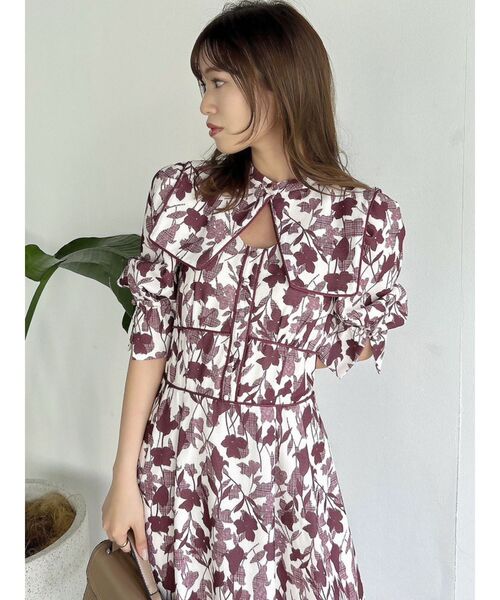 dazzlin（ダズリン）の「メープルフラワーパイピングワンピース（ワンピース・レディース・レッド/グレー/ブラック・MEDIUM/SMALL）」の20枚目の写真