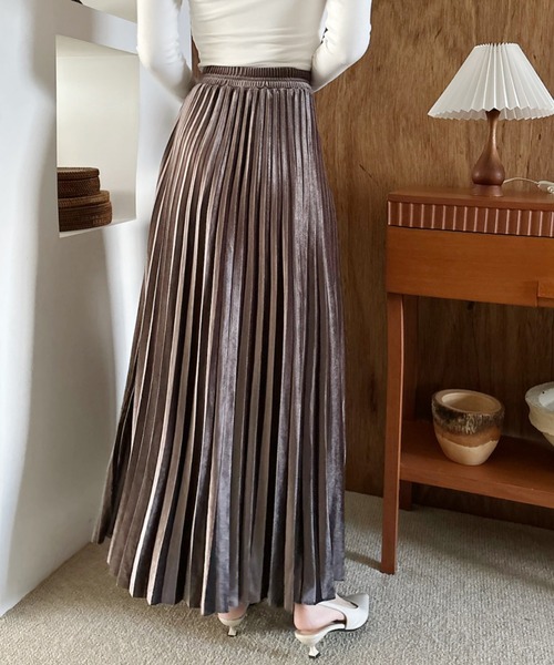 希少✨ COMME des GARÇONS フリンジ ベロア スカート 婦人画報掲載】クラッシュベロアプリーツスカート