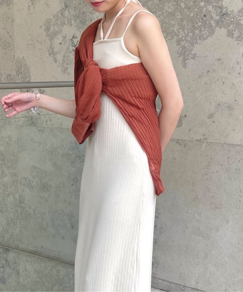 Ambre Ciel（アンブルシエル）の「シアーワッシャービッグシャツ／【WEB/EC限定商品】（シャツ/ブラウス・レディース・オレンジ/ブラック/アイボリー・FREE）」の12枚目の写真