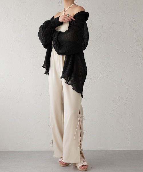 Ambre Ciel（アンブルシエル）の「シアーワッシャービッグシャツ／【WEB/EC限定商品】（シャツ/ブラウス・レディース・オレンジ/ブラック/アイボリー・FREE）」の22枚目の写真