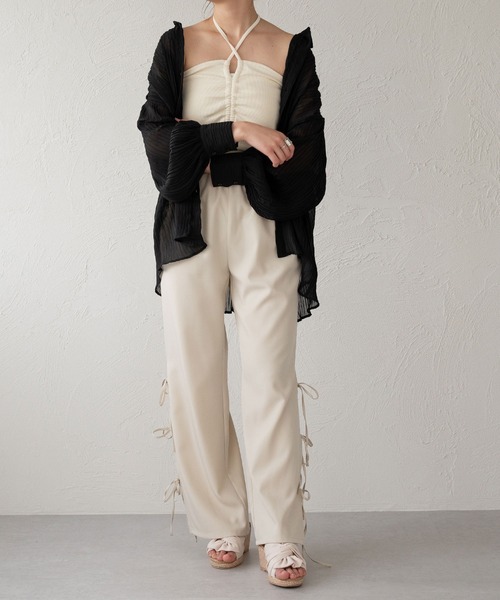 Ambre Ciel（アンブルシエル）の「シアーワッシャービッグシャツ／【WEB/EC限定商品】（シャツ/ブラウス・レディース・オレンジ/ブラック/アイボリー・FREE）」の21枚目の写真