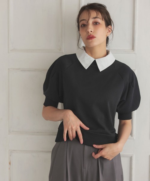 DONOBAN（ドノバン）の「2wayタックスリーブスウェット（スウェット・レディース・ピンク/ブラック/グレー・F）」の12枚目の写真