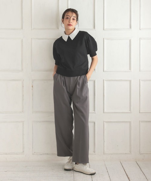 DONOBAN（ドノバン）の「2wayタックスリーブスウェット（スウェット・レディース・ピンク/ブラック/グレー・F）」の9枚目の写真