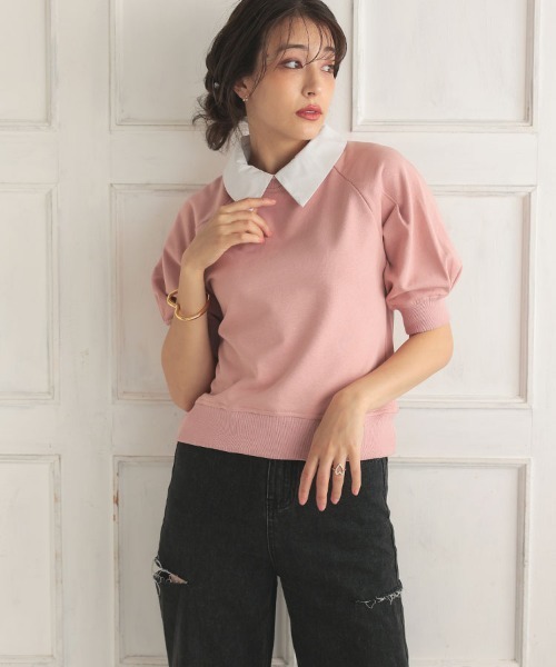 DONOBAN（ドノバン）の「2wayタックスリーブスウェット（スウェット・レディース・ピンク/ブラック/グレー・F）」の21枚目の写真