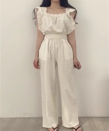 ショルダーフリルオールインワン