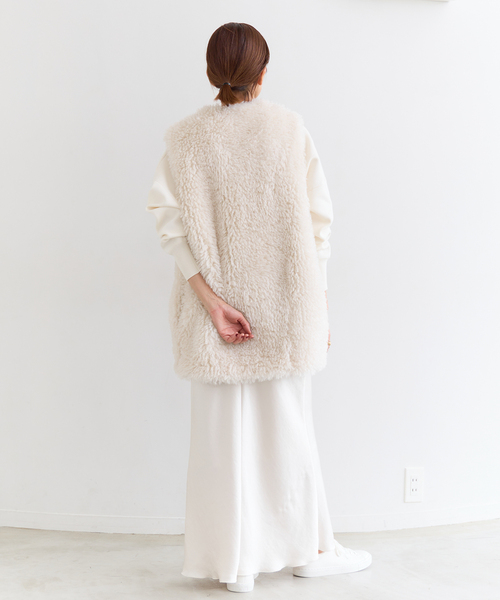 IENA（イエナ）の「ダブルサテンスカート（スカート・レディース・ライトグレー/ホワイト系その他/ネイビー・36/34/38）」の17枚目の写真