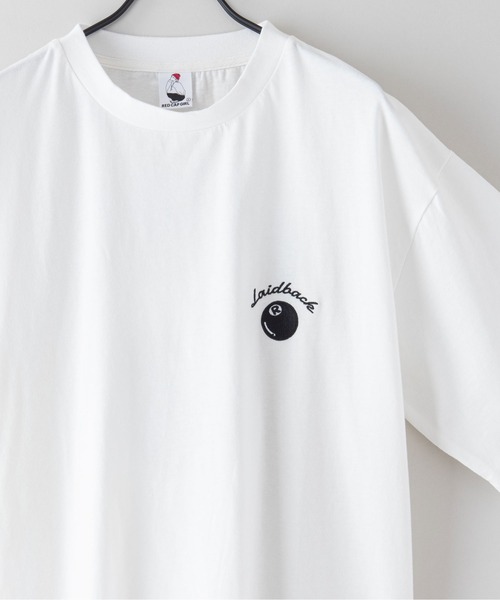 Red Cap Girl(レッドキャプガール)の「【RED CAP GIRL/レッドキャップガール】 バックプリント ビッグTシャツ ビッグシルエット 8ボール 90s コットン100% ユニセックス(Tシャツ/カットソー・メンズ・グレー/ブルー/チャコールグレー/ホワイト・MEDIUM/LARGE)」の2枚目の写真