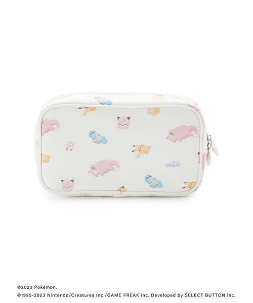 ジェラピケ　ポケモンスリープ　ポーチ【Ｍ】【 Ｌ】2個セット　sleep柄 gelato pique（ジェラートピケ）の「【ポケモンスリープ】Sleep柄