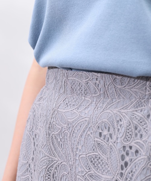 Chez toi（シェトワ）の「レースパイピングスリットスカート（スカート・レディース・ブラック/グレー/グリーン・FREE）」の5枚目の写真
