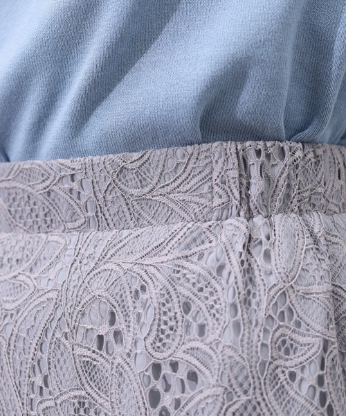 Chez toi（シェトワ）の「レースパイピングスリットスカート（スカート・レディース・ブラック/グレー/グリーン・FREE）」の11枚目の写真