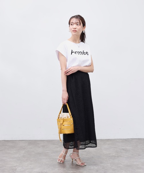 Chez toi（シェトワ）の「レースパイピングスリットスカート（スカート・レディース・ブラック/グレー/グリーン・FREE）」の13枚目の写真