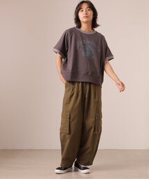 USED加工ラグラン半袖スウェット/ユニセックス可