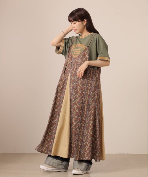 DOUBLE NAME(ダブルネーム)の「USED加工ラグラン半袖スウェット/ユニセックス可(Tシャツ/カットソー・レディース・オレンジ/スミクロ/グリーン・FREE)」の7枚目の写真