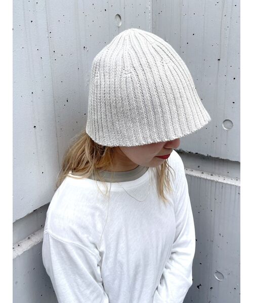 Ungrid（アングリッド）の「ニットバケットハット（ハット・レディース・ライトグレー/ブラック・FREE）」の7枚目の写真