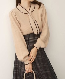 Cherie chuu | 【Cherie chuu】ワンポイントパール配色ニット(ニット/セーター)