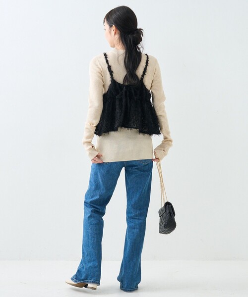 FREAK'S STORE（フリークスストア）の「ウォッシャブル ラメ クルーネック ニット/リブニット（ニット/セーター・レディース・ブルーグリーン/ピンク/ブルー/レッド/オフホワイト/ブラック・ﾌﾘ-）」の14枚目の写真