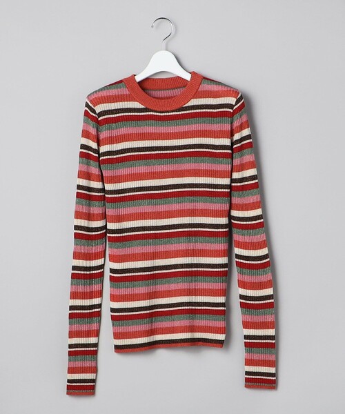 FREAK'S STORE（フリークスストア）の「ウォッシャブル ラメ クルーネック ニット/リブニット（ニット/セーター・レディース・ブルーグリーン/ピンク/ブルー/レッド/オフホワイト/ブラック・ﾌﾘ-）」の18枚目の写真