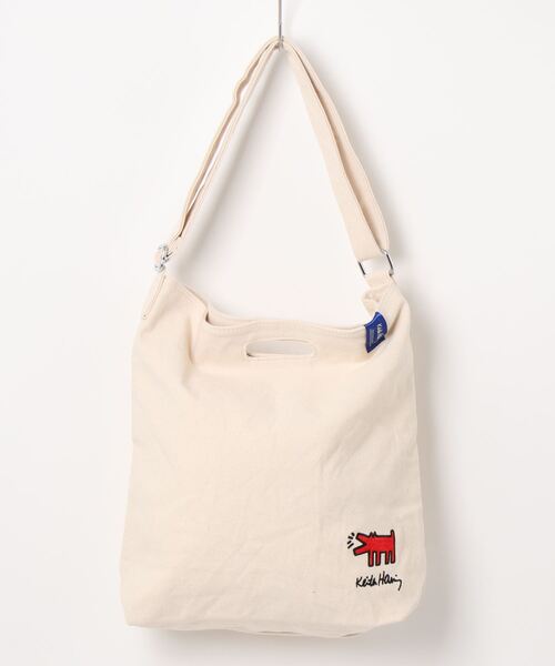Keith Haring(キース・ヘリング)の「【Keith Haring/キースヘリング】キャンバス 刺繍ロゴ サコッシュ / ショルダーバッグ(ショルダーバッグ・メンズ・ブラック/ブラック系その他/ホワイト系その他/ホワイト・FREE)」の14枚目の写真