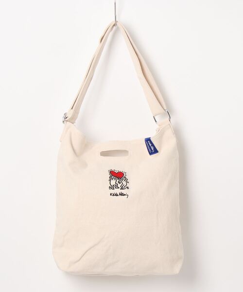 Keith Haring(キース・ヘリング)の「【Keith Haring/キースヘリング】キャンバス 刺繍ロゴ サコッシュ / ショルダーバッグ(ショルダーバッグ・メンズ・ブラック/ブラック系その他/ホワイト系その他/ホワイト・FREE)」の15枚目の写真