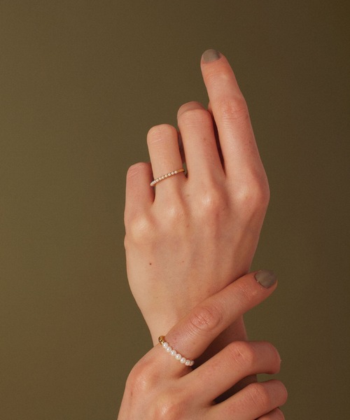 CENE（セネ）の「【CENE】セネ/ハーフエタニティリング（リング・レディース・ゴールド・#11/#9）」の6枚目の写真