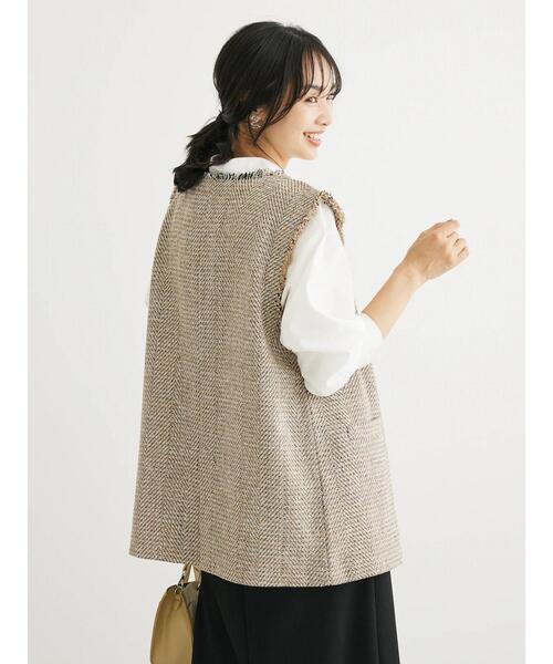 Green　Parks（グリーンパークス）の「ツイードベスト（ベスト・レディース・グレー/ベージュ/ブラック・FREE）」の16枚目の写真