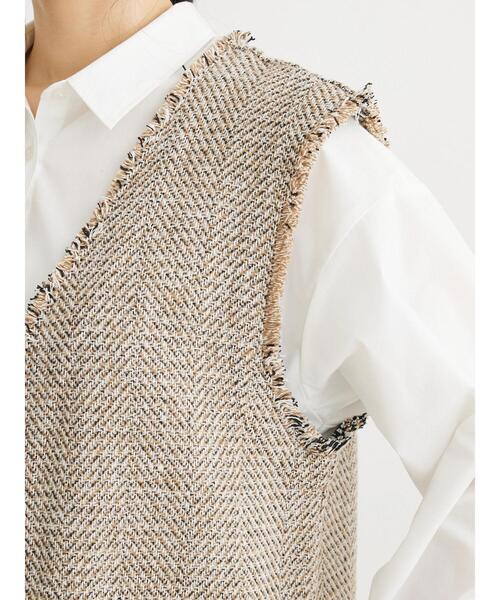 Green　Parks（グリーンパークス）の「ツイードベスト（ベスト・レディース・グレー/ベージュ/ブラック・FREE）」の18枚目の写真