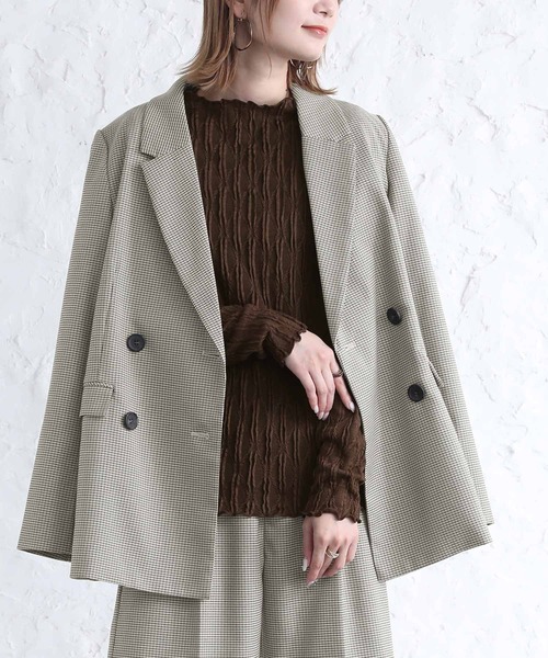 n'OrLABEL(ノアールレーベル)の「『ウェーブハイネックカットソー』(Tシャツ/カットソー・レディース・ライトグレー/ブラック/アイボリー/ダークブラウン・1/2)」の4枚目の写真