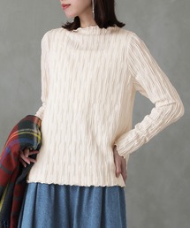 『ウェーブハイネックカットソー』