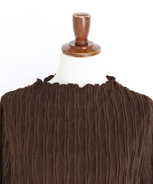 n'OrLABEL(ノアールレーベル)の「『ウェーブハイネックカットソー』(Tシャツ/カットソー・レディース・ライトグレー/ブラック/アイボリー/ダークブラウン・1/2)」の21枚目の写真