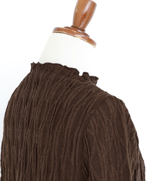 n'OrLABEL(ノアールレーベル)の「『ウェーブハイネックカットソー』(Tシャツ/カットソー・レディース・ライトグレー/ブラック/アイボリー/ダークブラウン・1/2)」の22枚目の写真