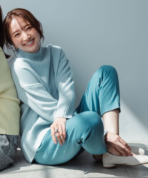 洗える】ウールカシミヤ ハイネックニット