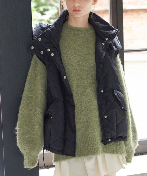 archives（アルシーヴ）の「MIXブークレミドルニット（ニット/セーター・レディース・グリーン/ピンク/オフホワイト/ブルー・MEDIUM）」の3枚目の写真