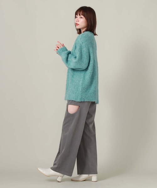 archives（アルシーヴ）の「MIXブークレミドルニット（ニット/セーター・レディース・グリーン/ピンク/オフホワイト/ブルー・MEDIUM）」の8枚目の写真