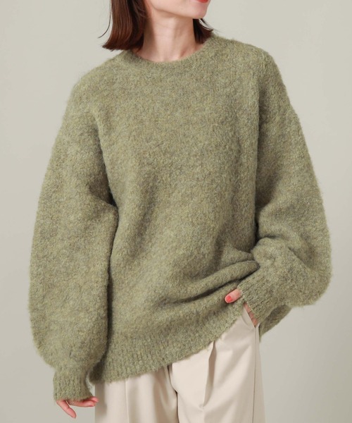 archives（アルシーヴ）の「MIXブークレミドルニット（ニット/セーター・レディース・グリーン/ピンク/オフホワイト/ブルー・MEDIUM）」の11枚目の写真