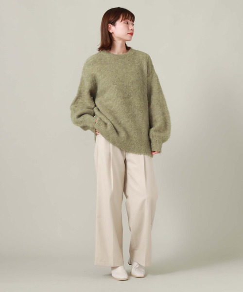 archives（アルシーヴ）の「MIXブークレミドルニット（ニット/セーター・レディース・グリーン/ピンク/オフホワイト/ブルー・MEDIUM）」の14枚目の写真