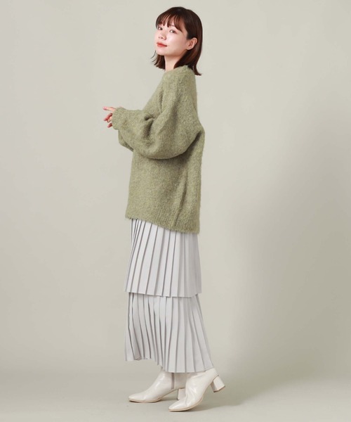 archives（アルシーヴ）の「MIXブークレミドルニット（ニット/セーター・レディース・グリーン/ピンク/オフホワイト/ブルー・MEDIUM）」の17枚目の写真