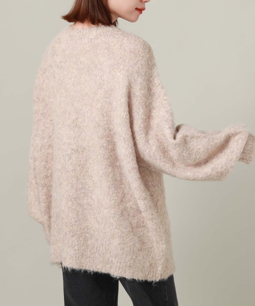 archives（アルシーヴ）の「MIXブークレミドルニット（ニット/セーター・レディース・グリーン/ピンク/オフホワイト/ブルー・MEDIUM）」の21枚目の写真