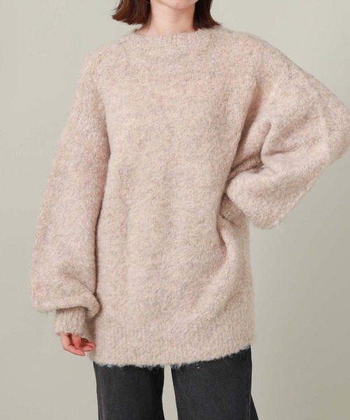 archives（アルシーヴ）の「MIXブークレミドルニット（ニット/セーター・レディース・グリーン/ピンク/オフホワイト/ブルー・MEDIUM）」の19枚目の写真