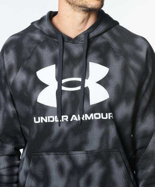 【セール】UAライバルフリース ビッグロゴ フーディー（トレーニング/メンズ）（スウェット）｜UNDER ARMOUR（アンダーアーマー）