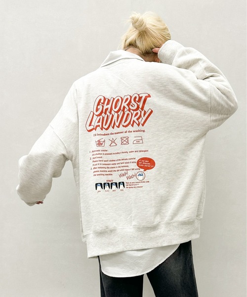 SpRay（スプレイ）の「裏起毛オバケスウェット（スウェット・レディース・オートミール/スミクロ/イエロー/パープル/ブルー・FREE）」の11枚目の写真