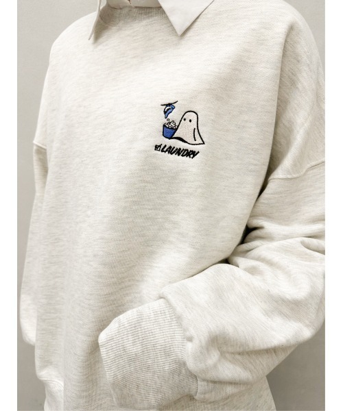 SpRay（スプレイ）の「裏起毛オバケスウェット（スウェット・レディース・オートミール/スミクロ/イエロー/パープル/ブルー・FREE）」の12枚目の写真