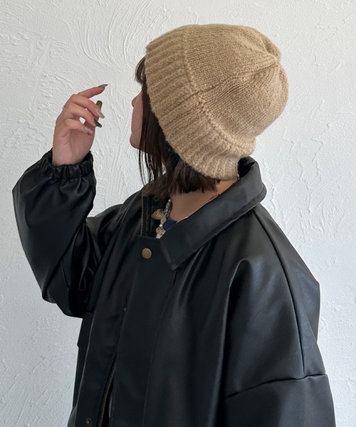 kutir（クティール）の「ニットバケハ（ハット・レディース・ブラック/ベージュ/ホワイト・FREE）」の3枚目の写真